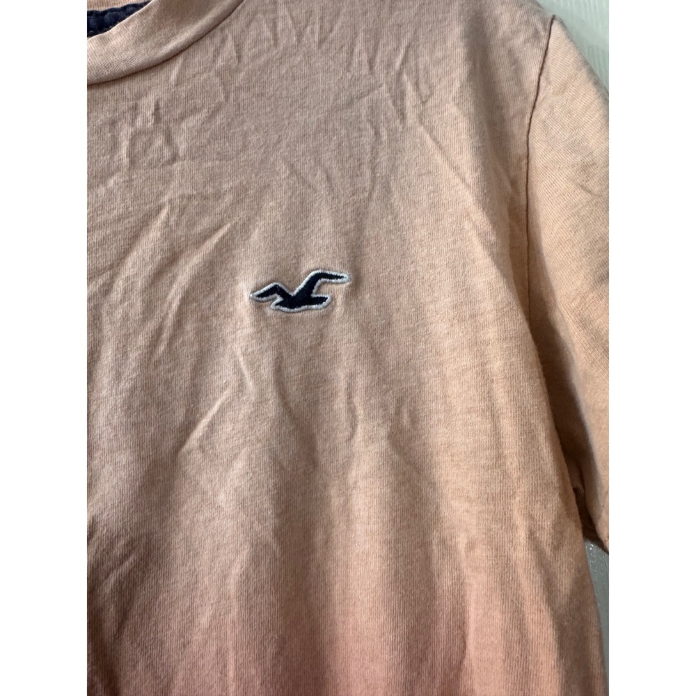 Hollister Mens Must-Have Collection Ombre Sunset T-Shirt Peach Pink Navy Small - Picture 2 of 7
